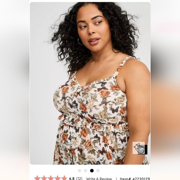 Floral Chiffon Sleeveless Tunic Dress Plus Size 4x NWT - Picture 5 of 12